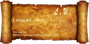 Lengyel Ubul névjegykártya